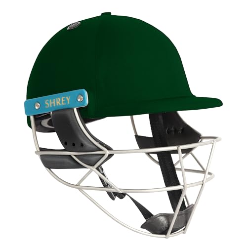 Image of Shrey Master Class Air 2.0 Stainless Steel Batting Cricket Helmet for Men's (Green, M)