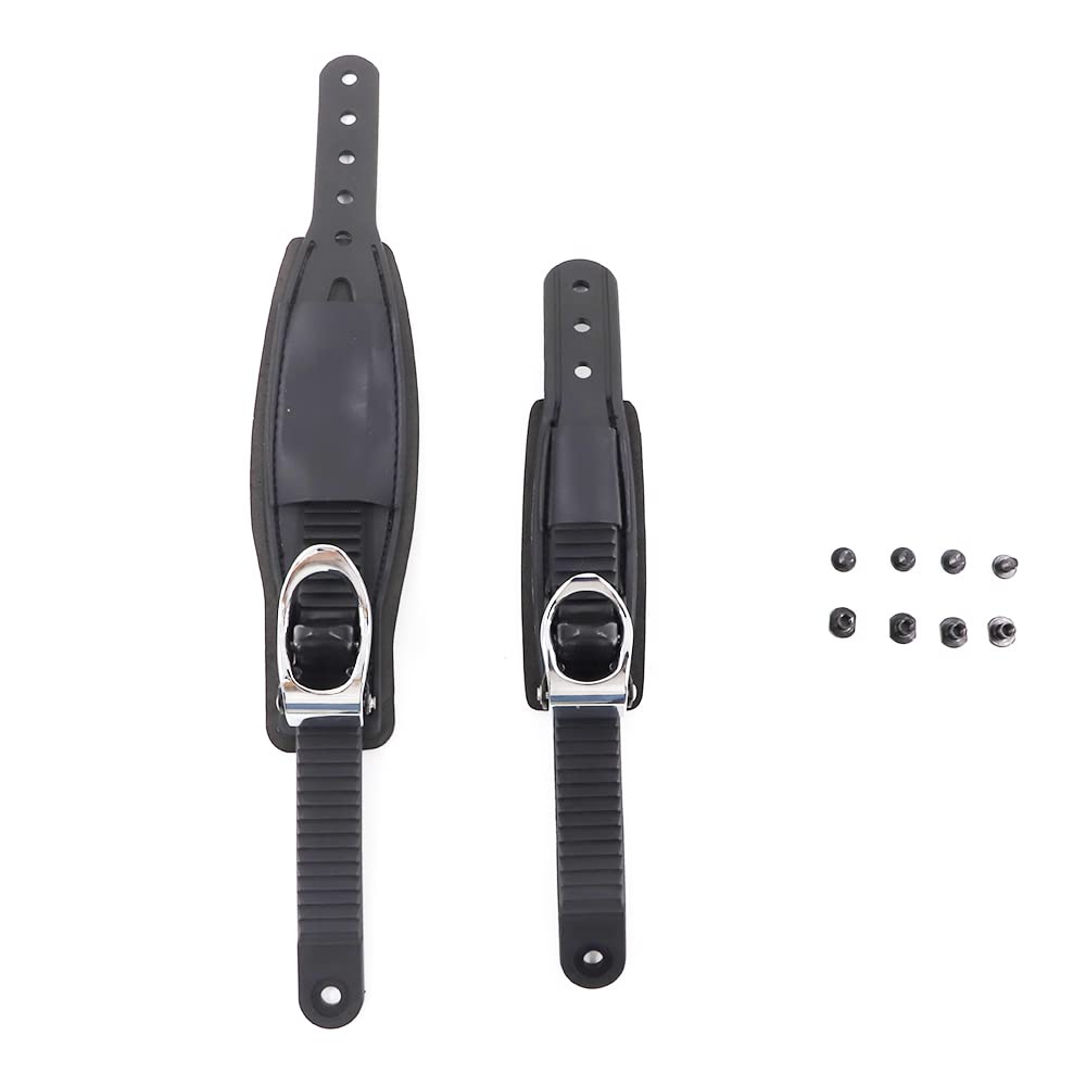 Attacchi for Snowboard Punta a cricchetto Linguetta Cinghie for Scala Nero Ciano Plastica Accessori da Sci Snowboard (Color : Black 1 Set)
