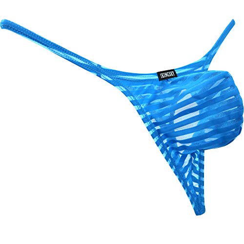 iKingsky Men's Sexy Little Thong Underwear See Through Pouch G-string Under Panties4