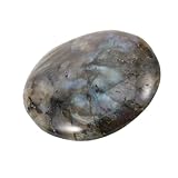 Pierres de poche polies et polies - la pierre de lune grise à l'intérieur favorise l'équilibre émotionnel et la tranquillité, ce qui en fait un ajout apaisant à n'importe quel espace, pierre de en labradorite naturelle