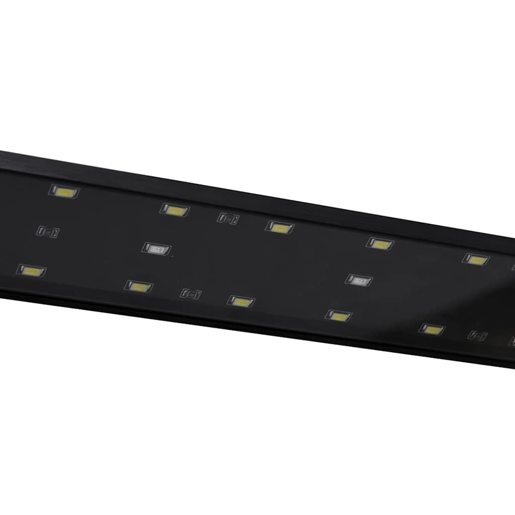 LED Aquarium Beleuchtung mit Klemmen, 115 bis 130 cm, 32 W Aluminiumgehäuse, Blau Weiß Licht, für Pflanzenwachstum, Süßwasser Meerwasser Becken, modern und energiesparend