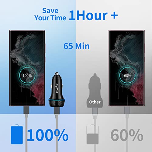 Usb C Car Charger, 30W Super Fast Charging Compatible For Samsung Galaxy S22 Ultra/Plus/S21 Fe/S20, Note 20/10/9, Google Pixel 6 Pro/5A/5/4 Pd Phone Automobile Charger With 2 Pack Type C Cable 3.3 Ft #TOP2