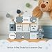 KIDSLINO Steckspiel Haus Blau I Geschenk zur Geburt personalisiert I Holzspielzeug I Personalisierte Geschenke Baby I Label-Label I Steckspielzeug mit Name & Geburtsdaten
