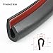 Edge Trim-Rubber U Channel Length with self-Adhesive Design for car Doors, Table Corners, etc (19.7FEET, Black)