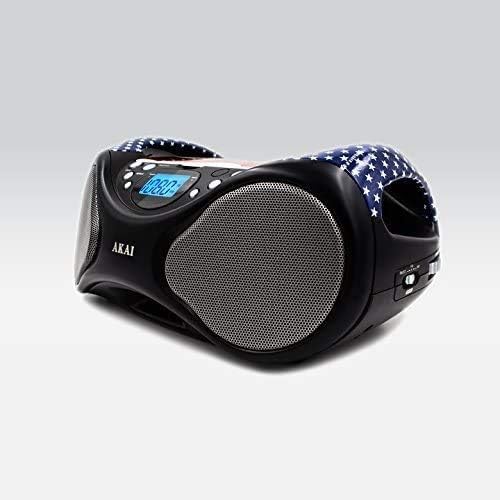 Akai CD/AM/FM Line in function AUX Portable Boombox CE2000-USA Limited Edition with LCD Display + Bass Boost