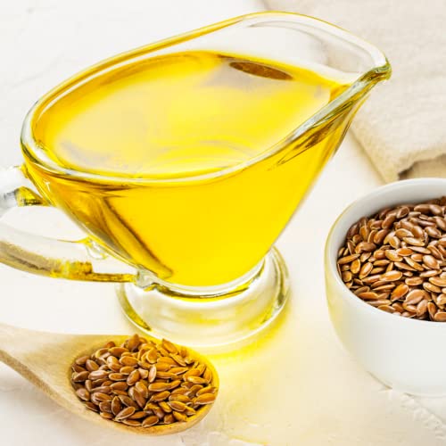 Image of Village-Organica Cold Pressed Flaxseed (Alsi) Oil | 500 ml | 100% Pure, Unrefined & Chemical-Free | Omega 3-6-9 Linseed Oil for Cooking & Hair | Glass Bottle