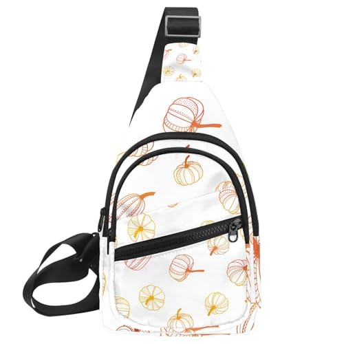 Sac à bandoulière fond blanc citrouille design original homme