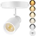 AIBISOD 5-Color Ceiling Spotlight 10W LED Ceiling Spot Lights Indoor White Directional Adjustable Dimmable Flush Mount Spotlight Fixtures for Kitchen Living Room Hallway Gallery Art Light CRI90+ 24°