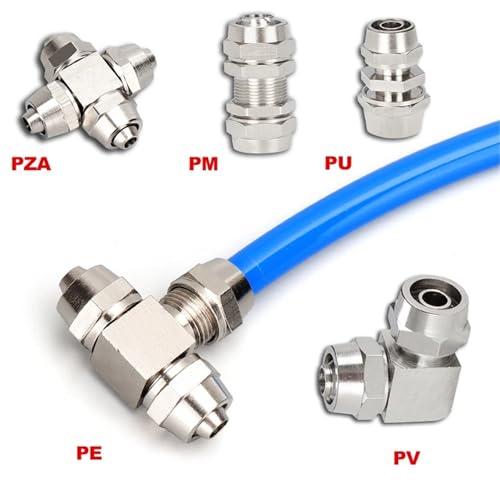 Accesorio neumático de latón resistente con tres vías de 12mm 2