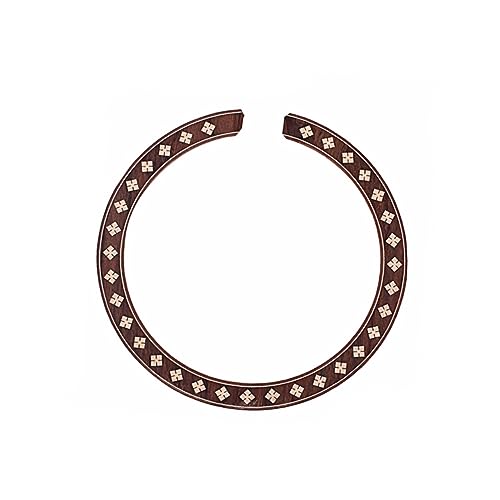 BESTonZON Guitar Sound Hole Rosette Decal Inlay Sticker Curved Strips Guitar Decal Wood Rosette