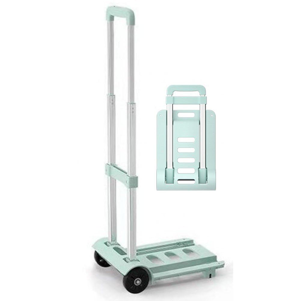 Fituenly Folding Hand Truck Portable Luggage Sack Trolley Travel Auto Moving Office Folding Trolley Shopping Cart Express Delivery Trolley