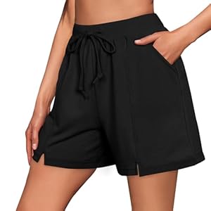 Litherday Women’s Running Shorts Gym Summer Sports Bermuda Jogger Athletic Loose High Waisted Casual Lounge with Pockets