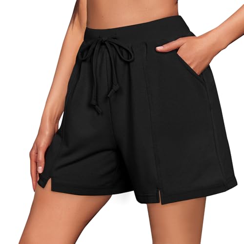 Litherday Women's Running Shorts Gym Summer Sports Bermuda Jogger Athletic Loose High Waisted Casual Lounge with Pockets