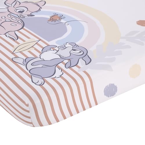 Image of Disney B is for Bambi Tan, Gray, Blue, and White You Make Me Smile Photo Op Fitted Crib Sheet