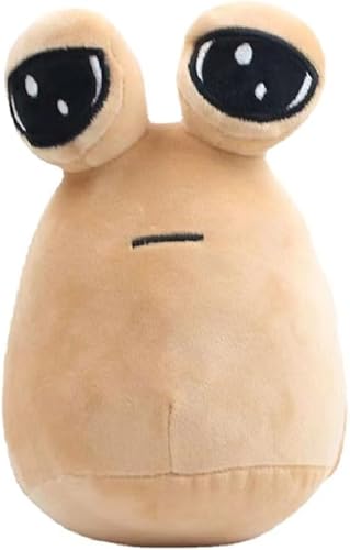 Peluche de Pou, peluche Kawaii de alienígena, suave almohada de juguete (8.6 pulgadas)
