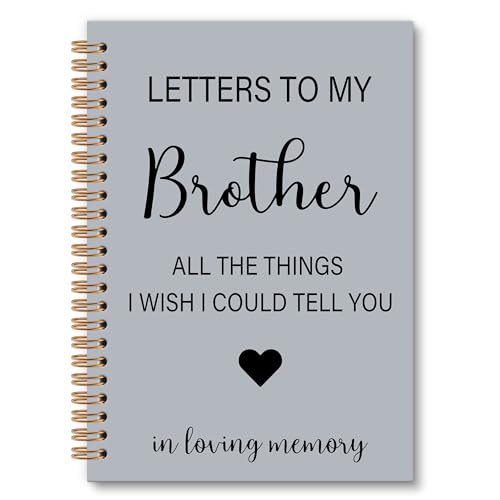 OINDADE Loss of Brother Sympathy Gifts Grief Notebook Journal, Letters