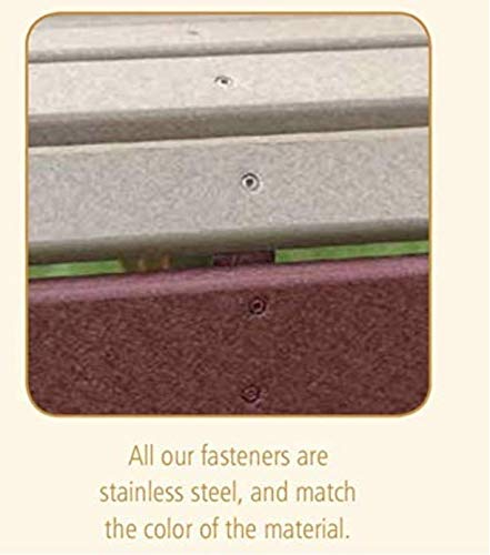5FT-Weathered Wood-Poly Lumber ROLL Back Porch Swing Heavy Duty Everlasting PolyTuf HDPE - Made in USA - Amish Crafted - Thumbnail 2