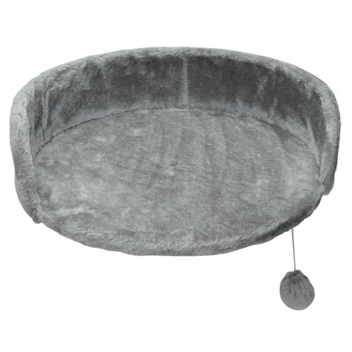 nanook Plate Forme XXL Point de Vue pour Arbre à Chat Ø 46 cm - Bord 12 cm - avec Balle de Jeu - Gris Clair