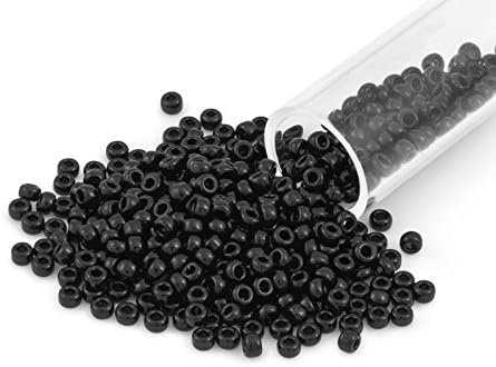 Miyuki Round Rocaille Seed Bead 11/0 Opaque Black (3 Gram Tube)