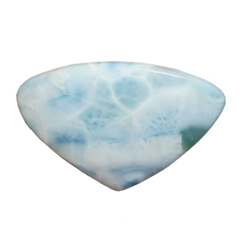Larimar naturel en trillion 35x56mm cabochon bleu pour création de bijoux