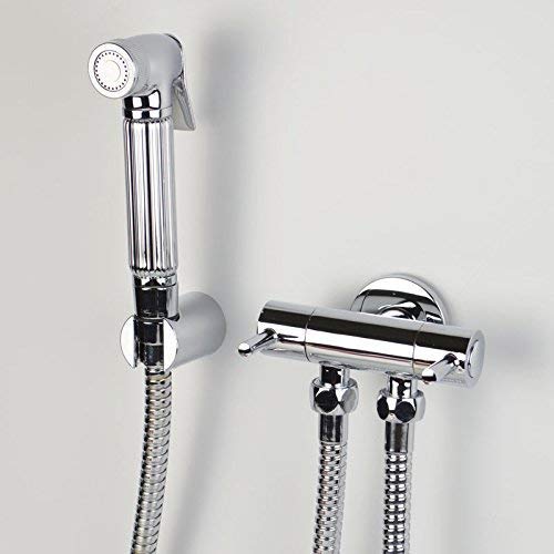 Ensemble de douche bidet en cuivre avec vanne d'angle à trois voies pour machine à laver