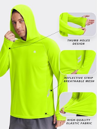 Image of PINSPARK Men's UPF 50+ Sun Shirts Long Sleeve Fishing Hoodie, UV Protection Rash Guard for Outdoor Hiking Running Swim Shirt