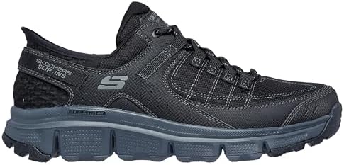 Skechers Men's Summits AT Hands Free Slip-in Sneaker, Black/Charcoal, 10.5 Wide - 4