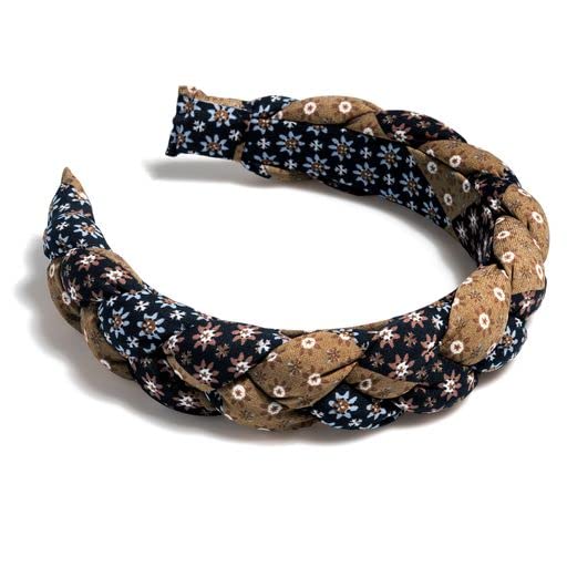 ShiraleahBraided Print Headband-Tan