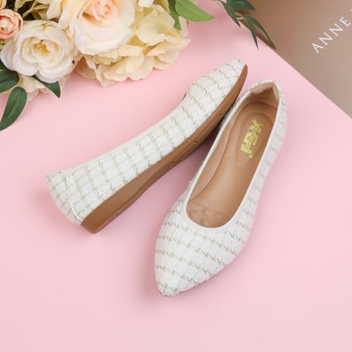 Unifizz Women's Ballet Flats Comfortable Casual Dressy Shoes,Pointed Toe Work Flats Office Shoes3