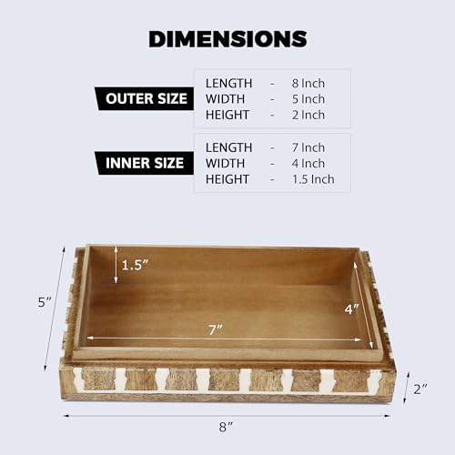 Image of Handicrafts Home 8x5x2 Decorative Box Handmade Storage Organizer Boxes with Lids Keepsake Gift Trinket Box Display Box, Kept Safari