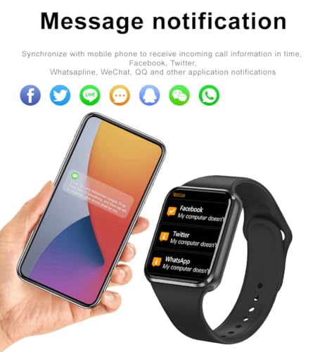 Sazooy SAZOOY0616B Smart Watch For Android Ios Phones Compatible Iphone Samsung, 2.09'' Fitness Activity Tracker Watch With Bluetooth Call/Sms/Sleep Monitor/Pedometer Smartwatch thumb #2