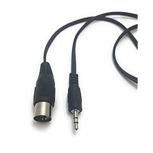 MainCore 50cm long Midi 5 Pin Din Plug to 3.5mm Jack Stereo Plug Audio Stereo Cable