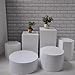 GRRICEPL Round Display Pedestal, Event Decor Display Plinth Stands, Clothing Store/Bridal Shop Risers Platform Base for Mannequin/Shoe/Bags(40x30cm)