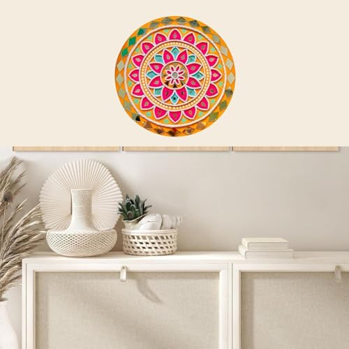 Image of Mandala Art madhuani lippan Art Materials DIY kit with 4 premarked lippan MDF Board Decorative Mirrors dot Mandala Tool lippan Art kit for Kids Adults wall Decoration for Home Decor