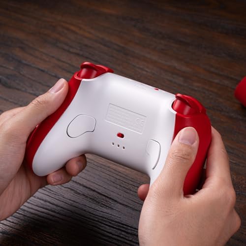 8Bitdo Ultimate Bluetooth i Kontroler 2.4g Ze Stacją ładującą Godziny Gry 22, Bezprzewodowy Kontroler Przełączników Kontroler Gier Kabel USB Gamepad do Przełącznika i Systemu Windows (Czerwony)