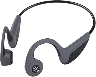 Fones de Ouvido de Condução óssea, 5.0 Recarregável Jogue 6 Horas Com Microfone de Cancelamento de Ruído Fones de Ouvido de Condução óssea Fones de Ouvido Esportivos Sem Fio, para Exercícios de Corrida