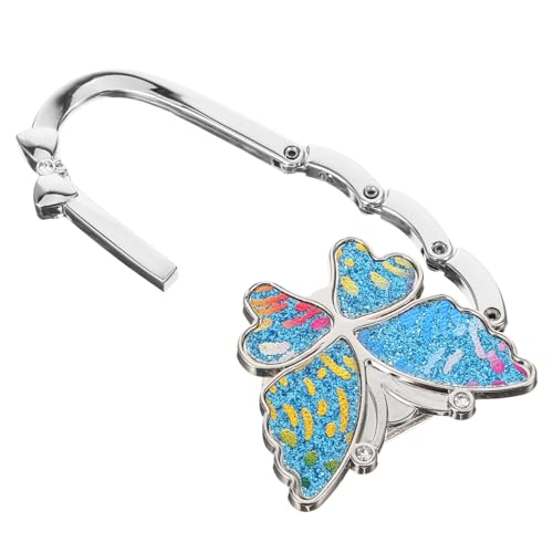 VANZACK Butterfly Purse Hook Hanger Metal Handbag Holder for Office Table Decorative Versatile Table Hook for Bags Hats Keys Strong Load Bearing Design Portable Stylish