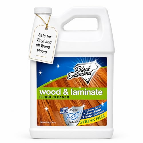 Black Diamond Stoneworks Wood & Laminate Floor Cleaner – No-Rinse Streak-Free Cleaner for...