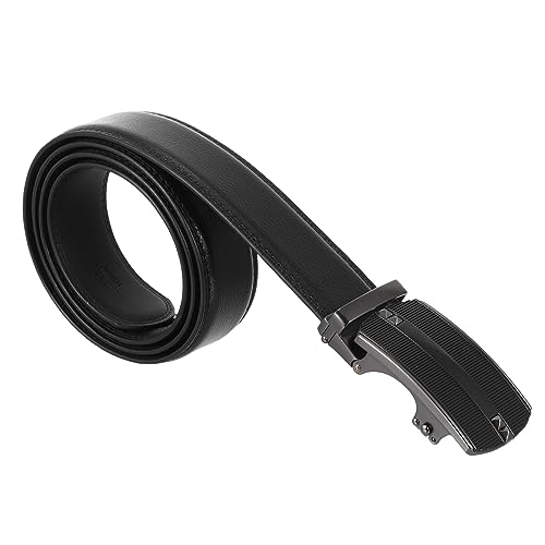 Gatuida Automatic Buckle Belt Men Ratchet Belts Waist Belt While Belt Leather Waistband Male Waist Strap