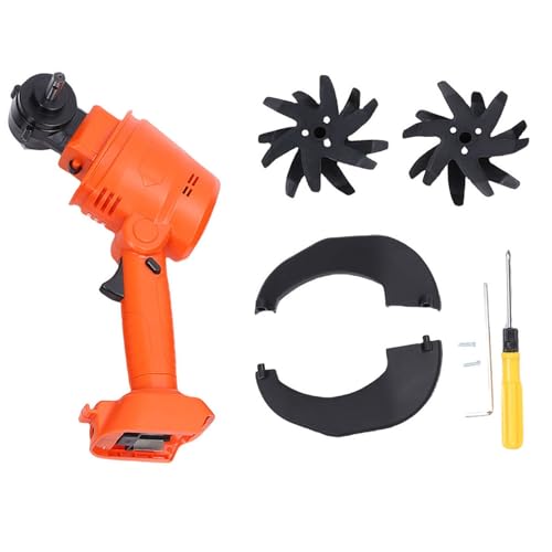 Motozappa giardino a batteria, motozappa alimentata a batteria 235 giri/min con denti a 4 file, coltivatore elettrico con larghezza di lavoro di 4 pollici per prati, serre e