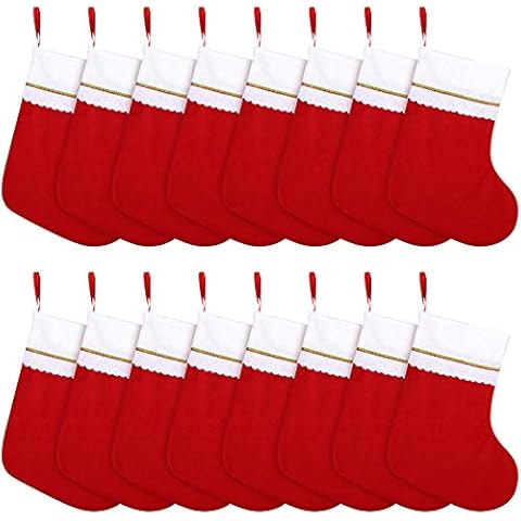 Cooraby 12 Pack Red Christmas Stockings Cover