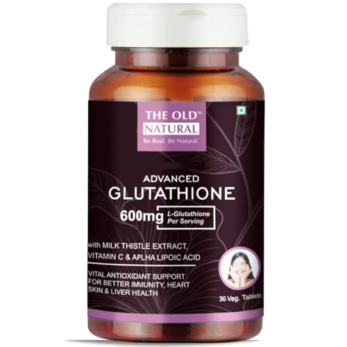 The Old Natural Glutathione 600mg 30 Tablets with...