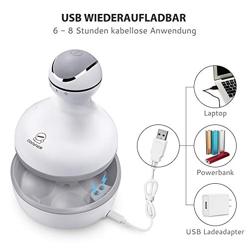 Comfier Elektrisches Kopfhaut-Massagegerät, portables Kopfmassagegeräte wasserdicht, kabellos und wiederaufladbar… - Image 6