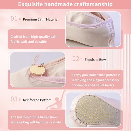PWQEIONC Ballet Shoe Makeup Bag
