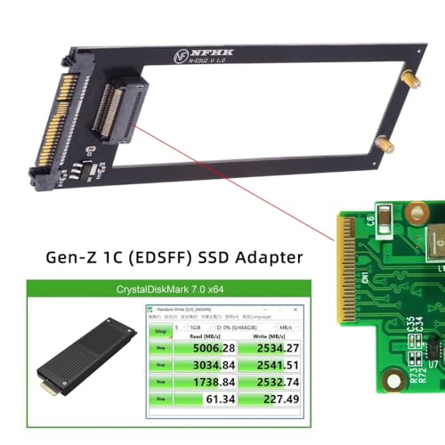 Adaptador CY U.2 SFF-8639 Host a PCI-E Ruler 1U GEN-Z EDSFF miniatura 4