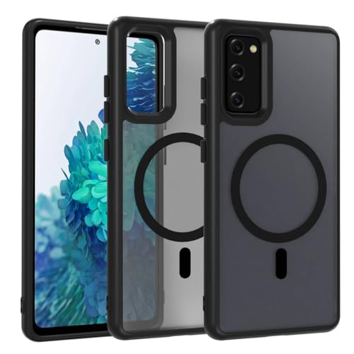 ZYIMOU für Samsung Galaxy S20 FE Hülle Kompatibel mit MagSafe Handyhülle Magnetisch für Samsung S20 FE Kameraschutz Rückseite Dünn Stoßfest Schutzhülle (Schwarz)