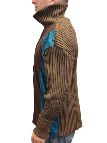 Mark Multicolor Full Zip Cardigan Turtleneck Sweater2