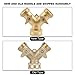 Garden Hose Splitter 2 Way All Brass | Leak - Protected Ball Valve & Adjustable Water Flow | NPT 3/4 Hose Connector for Lawn/Garden/Car Wash | Outdoor Faucet Adapter