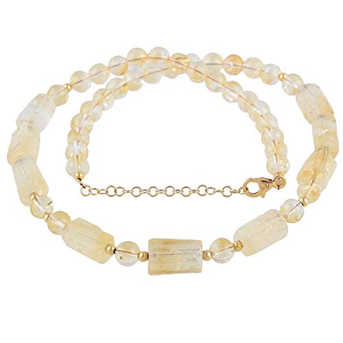 Collier en citrine naturelle pendentif pierre précieuse argent sterling 925