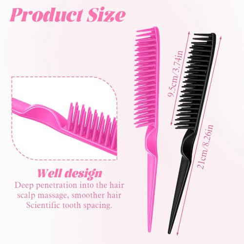 Set de 4 peines para cabello rizado y desenredar JJUNW miniatura 2